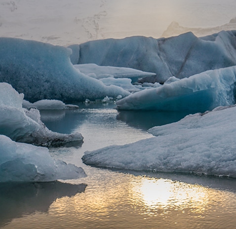 Stunning glacier lagoon of Iceland. Majestic nature beauty